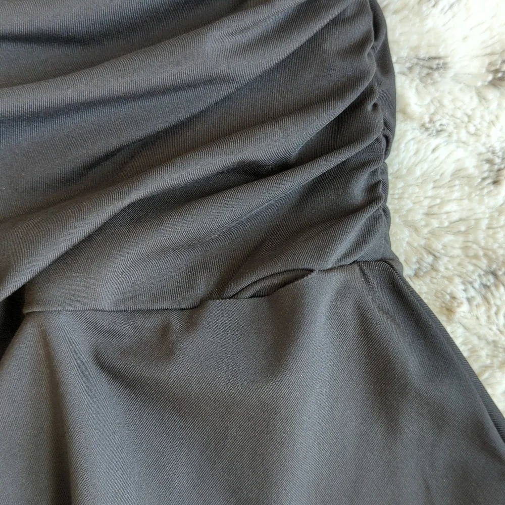 Calia One Piece Pure Black Swim Dress (Flaw)